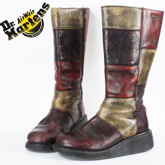 dr martens patchwork boots